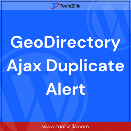 GeoDirectory Ajax Duplicate Alert