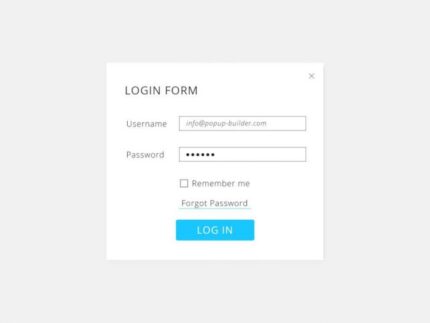 Popup Builder Login