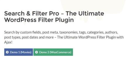 Search & Filter Pro – The Ultimate WordPress Filter Plugin