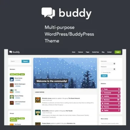 Buddy- Simple WordPress & BuddyPress Theme