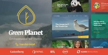 Ecology & Environment WordPress Theme – Green Planet 1.1.1