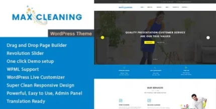 Max Cleaning – Cleaning Company WordPress Theme 1.1