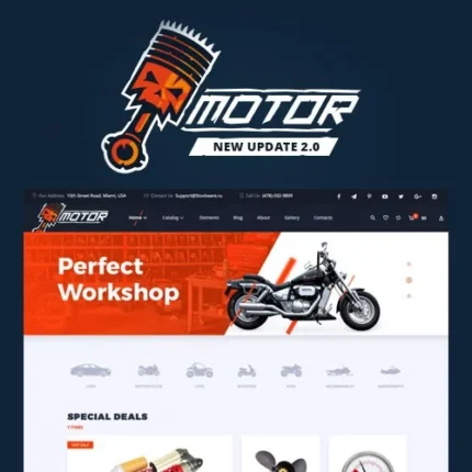 Motor – Vehicles Parts – Equipments and Accessories WooCommerce Store 3.1.0