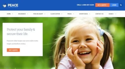 Peace – Insurance Agency WordPress Theme