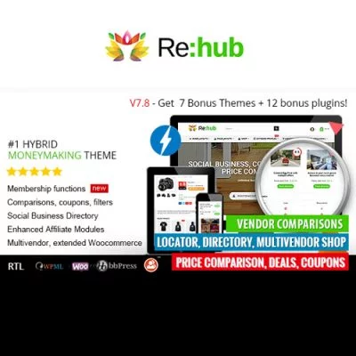 REHub – Price Comparison, Multi Vendor Store Theme
