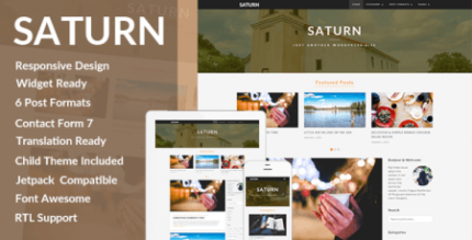 SATURN- A Personal/Travel WordPress Blog Theme