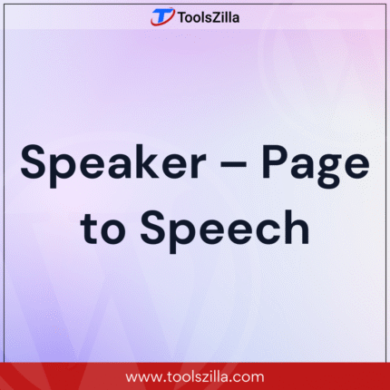 Speaker – Page to Speech Plugin