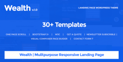 Wealth – Multi Purpose Landing Page WordPress Theme