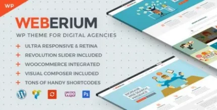 Weberium | Responsive WordPress Theme Tailored for Digital Agencies