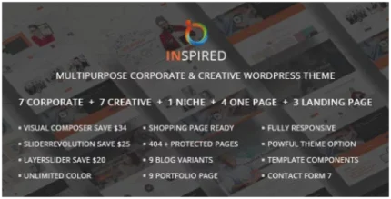 Inspired – Multipurpose Corporate and Creative Bootstrap WordPress Theme