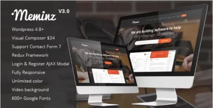 Meminz – Download Software Landing Page Theme