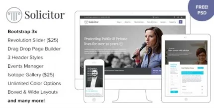 Solicitor Law Business Responsive WordPress Theme
