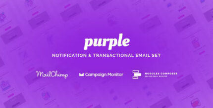 Purple – Notification & Transactional Email Templates