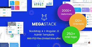 MegaStack – Bootstrap 4 & Angular JS Admin Panel