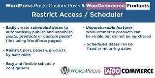 Products Scheduler / Restrict Access