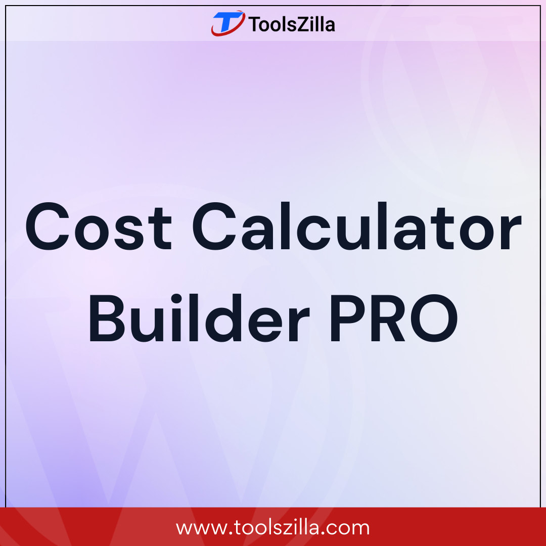 Cost Calculator Builder PRO